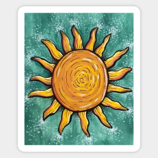 Golden Sun Sticker